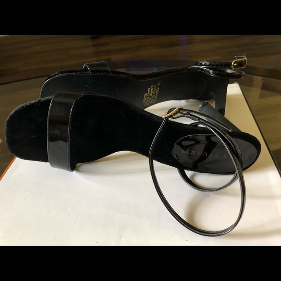 Colin Stuart Leather Ankle Strap Sandals. Black. - Picture 4 of 6